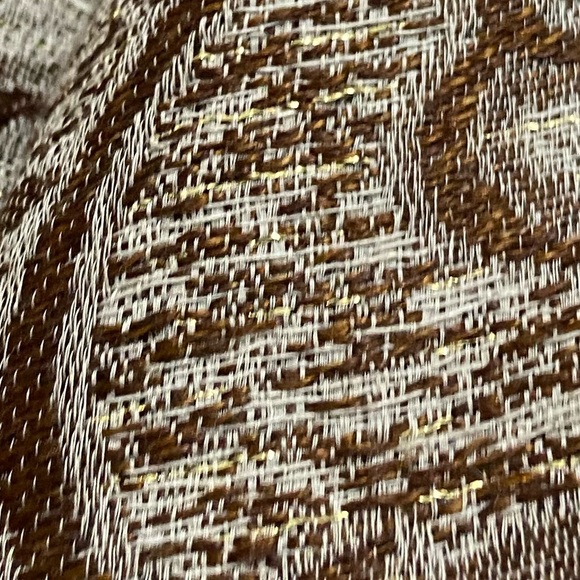 NINE WEST BROWN CREAM FLORAL SUIT JACKET SIZE 16 - Picture 4 of 7